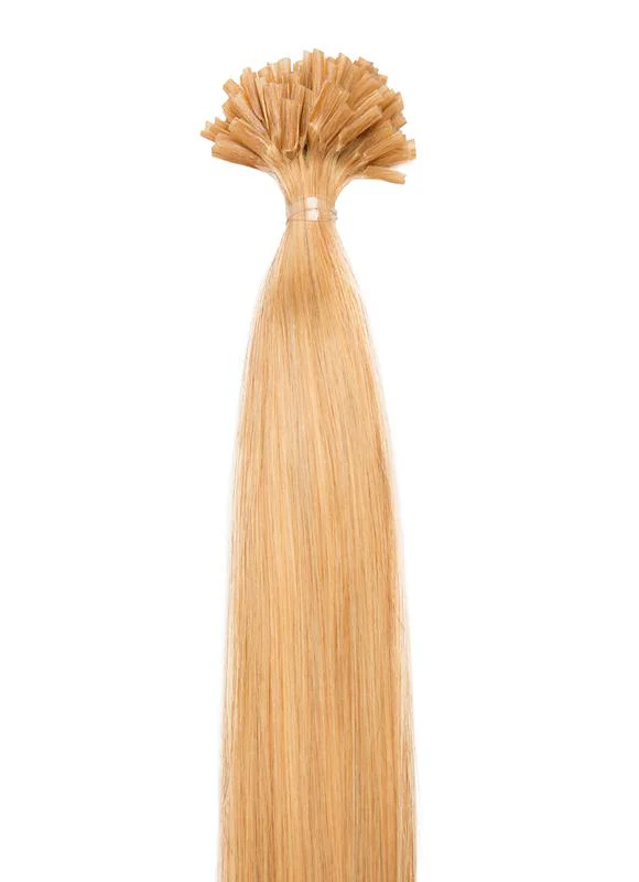 16# Rubio dorado claro - Extensiones Queratina con Punta en U