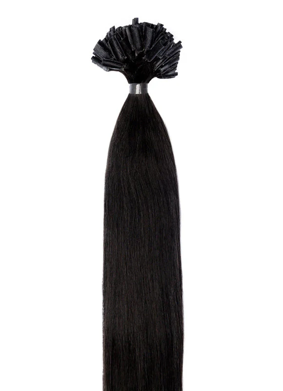 Extensiones de Queratina con Punta en U tono 1B# - Negro Natural - Cabello Natural 100gr