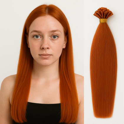 Extensiones Adhesivas tono 350# – Cobre luminoso - Cabello Natural 100gr