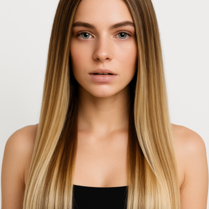 3/8/613# Mechas Castaño Medio-Oscuro, Rubio Cenizo Oscuro y Rubio Platino Dorado