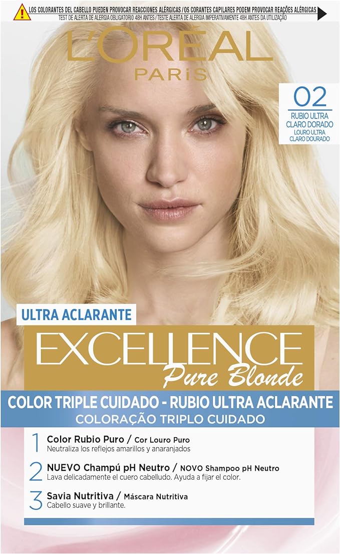 Permanent Dye Pure Blonde 02 Ultra Light Blonde Golden