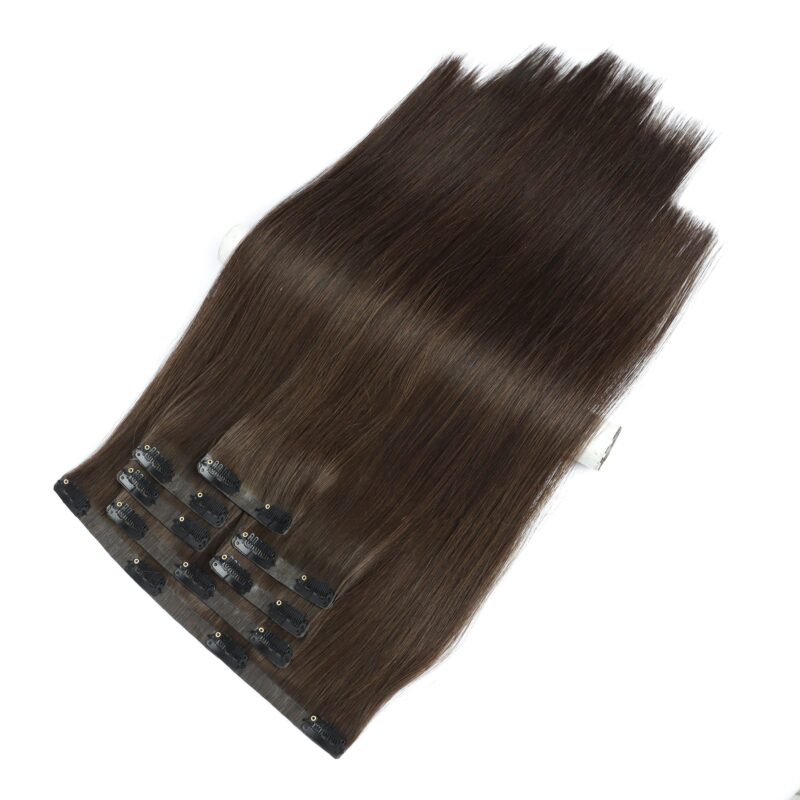 Extensiones de Clip 35-40 cm Cabello Remy 120gr 16 clips 7 piezas