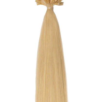 Extensiones de Queratina con Punta en U tono 613# - Rubio Platino Dorado - Cabello Natural 100gr