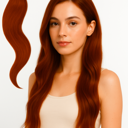 Extensiones Adhesivas tono 350# – Cobre luminoso - Cabello Natural 100gr